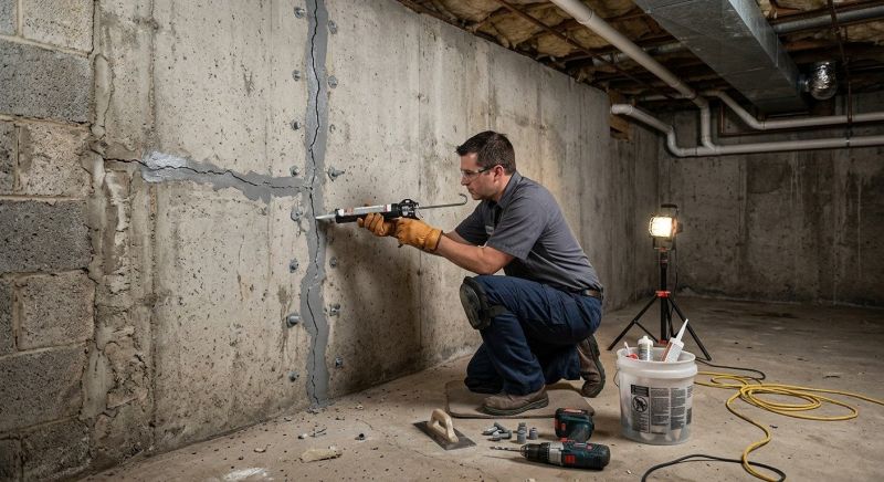 Basement Crack Repair in Genesee County, MI