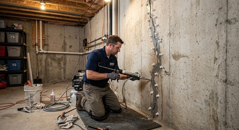 Basement Crack Repair in Genesee County, MI
