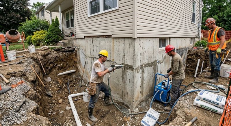 Cracked Foundation Repair in Columbiaville, MI