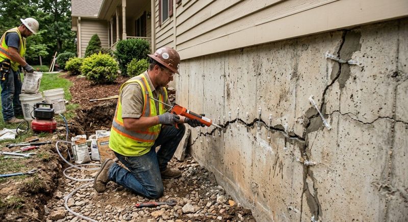 Cracked Foundation Repair in Genesee County, MI