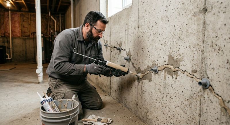 Cracked Foundation Repair in Otisville, MI