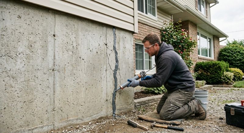 Foundation Crack Sealing in Genesee County, MI