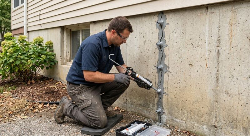 Foundation Crack Sealing in Genesee County, MI