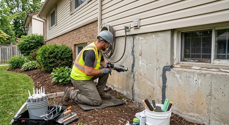 Foundation Crack Sealing in Genesee County, MI