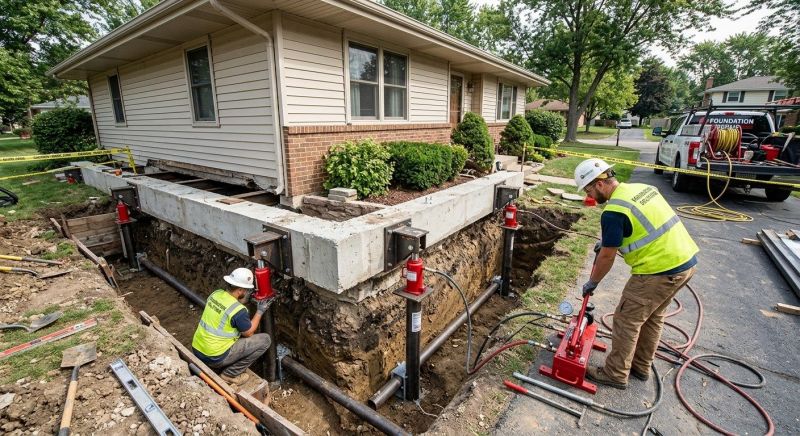 Foundation Jacking in Pontiac, MI