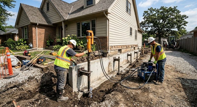 Foundation Stabilizing in Lake Orion, MI