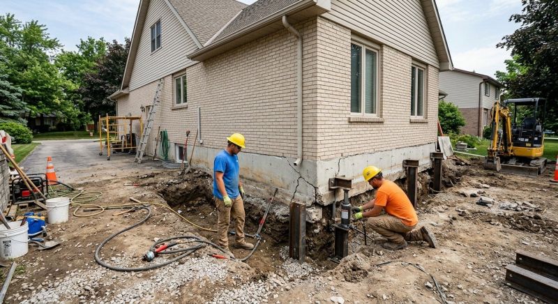 Helical Piers Installation in Genesee County, MI