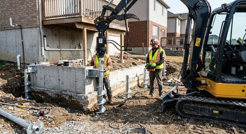 Helical Piers Installation in Genesee County, MI
