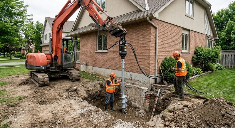 Helical Pile Installation in Genesee County, MI