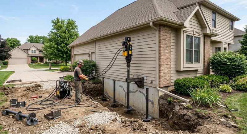 Helical Pile Installation in Genesee County, MI