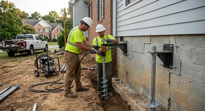 Helical Pile Installation in Genesee County, MI