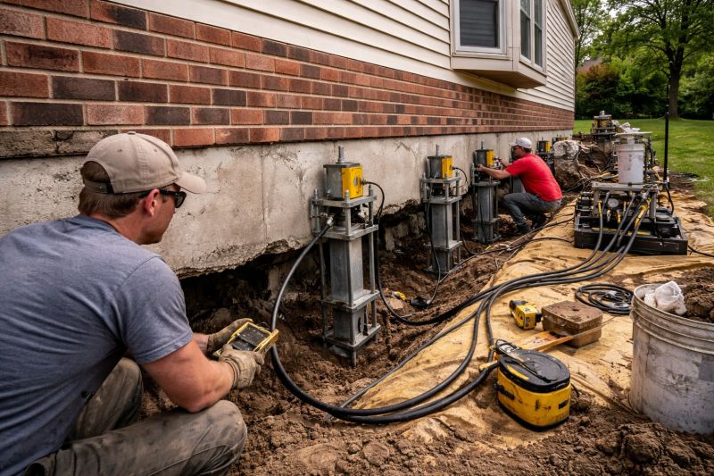 Settling Foundation Service in Holly, MI