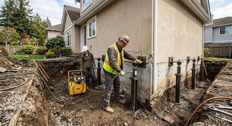 Sinking Foundation Repair in Genesee County, MI