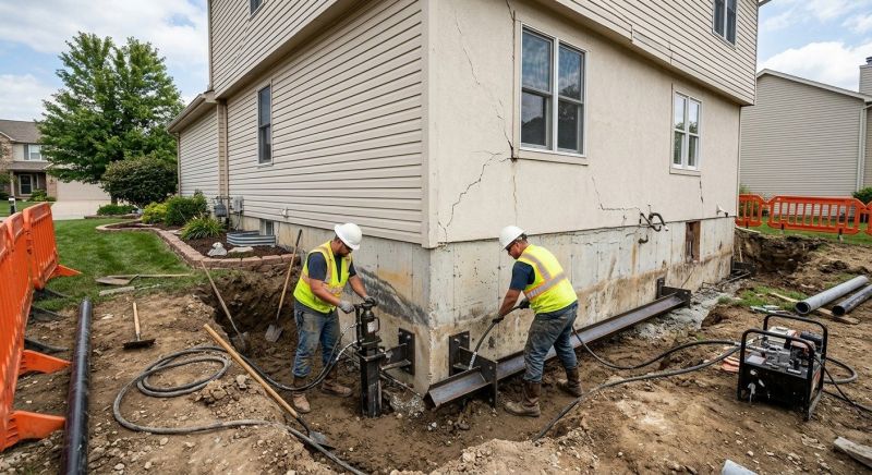 Sinking Foundation Repair in Ortonville, MI