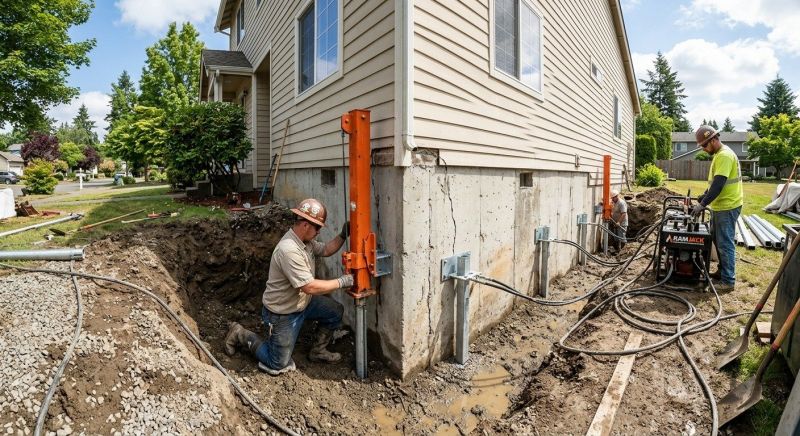 Sinking Foundation Repair in Ortonville, MI